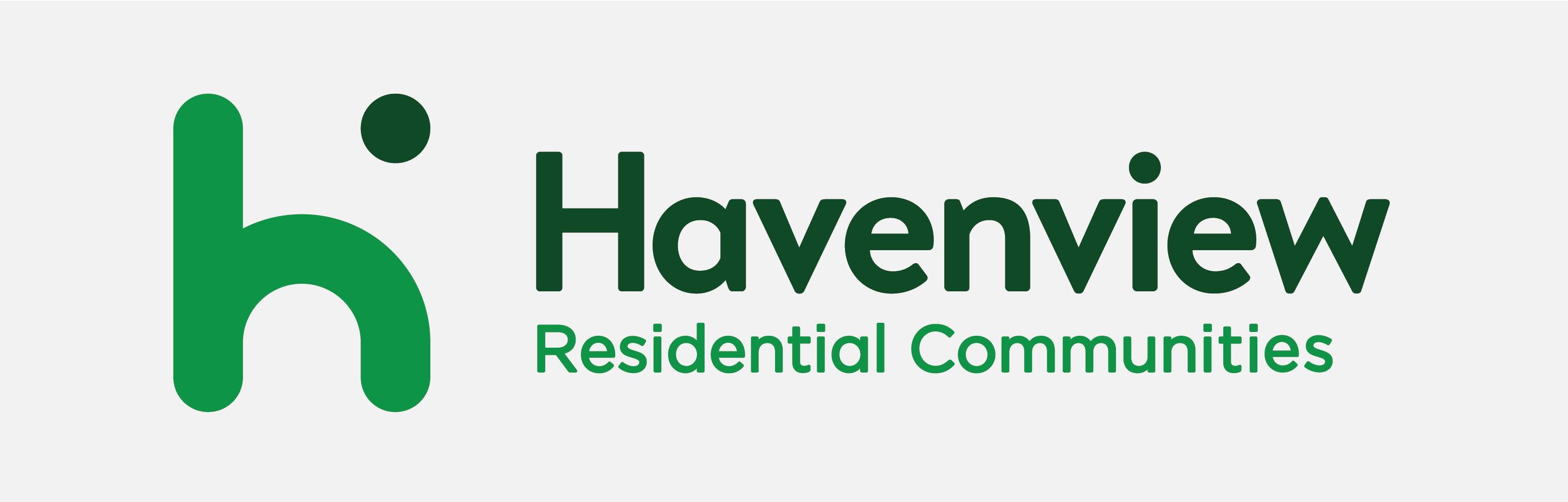 The image is a logo for Havenview Residential Communities.